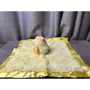 Cloud Island Yellow Chick Crinkle Wings Plush Baby Lovey Satin Trim Easter 14”
